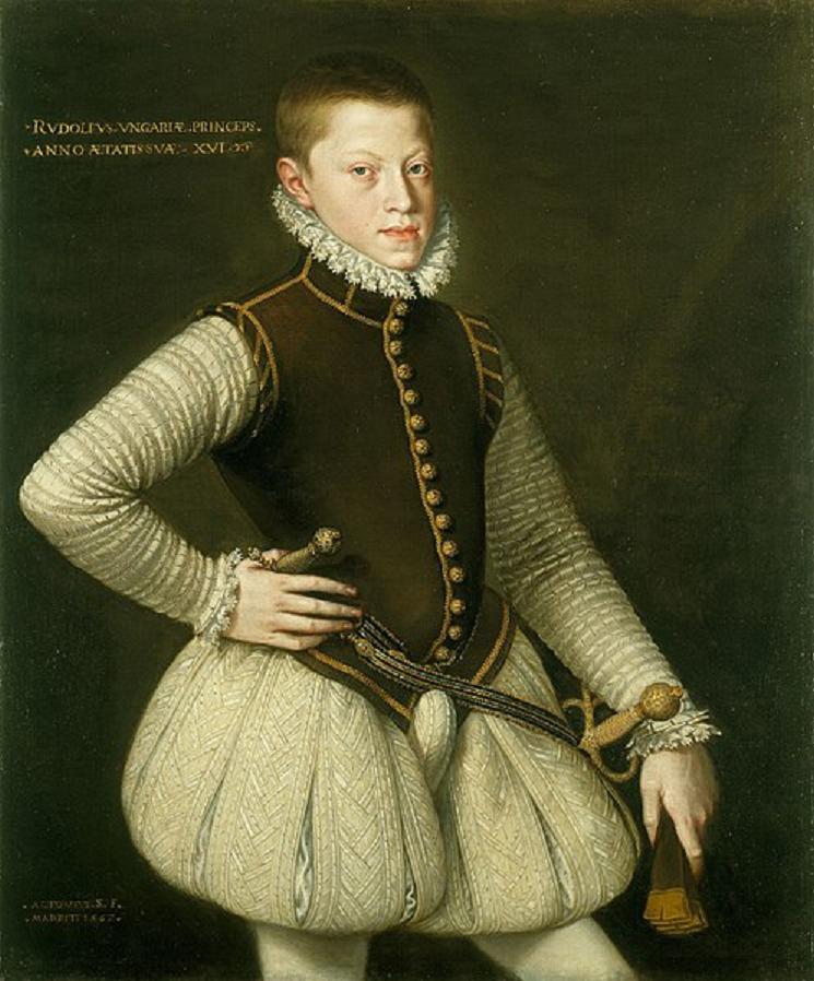 Už jako mladý chlapec se budoucí císař Rudolf II. musí přizpůsobovat přísně dané módě.