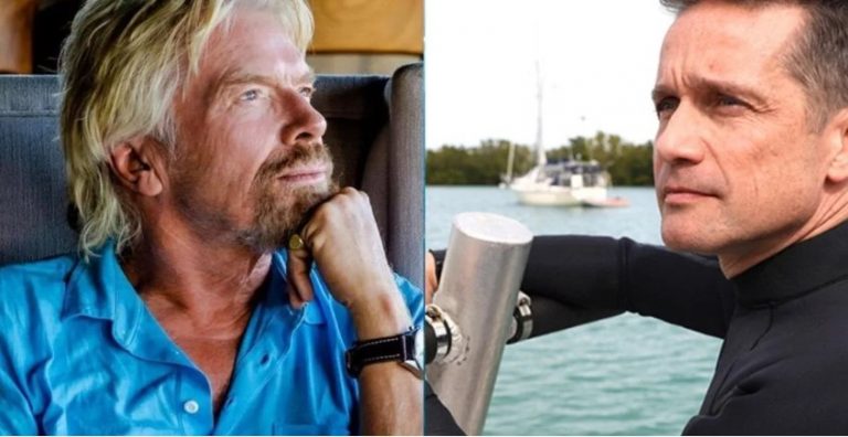Hlavní tváře expedice, Richard Branson (vlevo) a Fabien Cousteau.