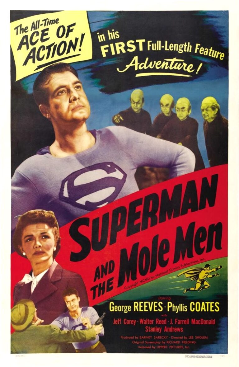 Reeves se jako akční hrdina představil ve filmu Superman and the Mole Men v roce 1951. FOTO: Lippert Pictures / Creative Commons / volné dílo