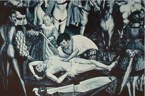 Smrt svatého Erasma vykucháním. FOTO: Připisováno Heinrichu Vogtherrovi (1490–1556) /Creative Commons/Public Domain