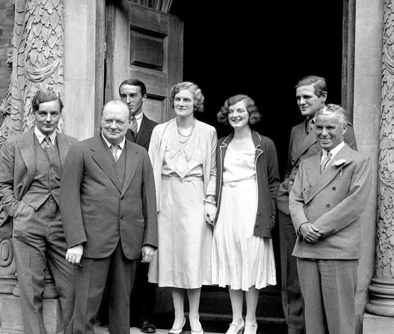 Winston Churchill s rodinou.