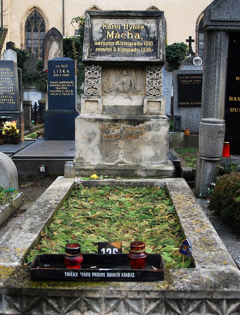 Hrob Karla Hynka Máchy na vyšehradském hřbitově