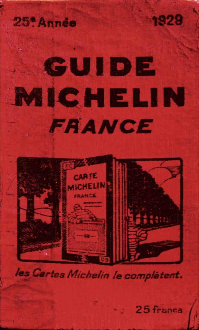 Průvodce Michelin z roku 1929. Foto: Guide michelin 1929 couverture.png/Creative Commons/CC BY-SA 3.0