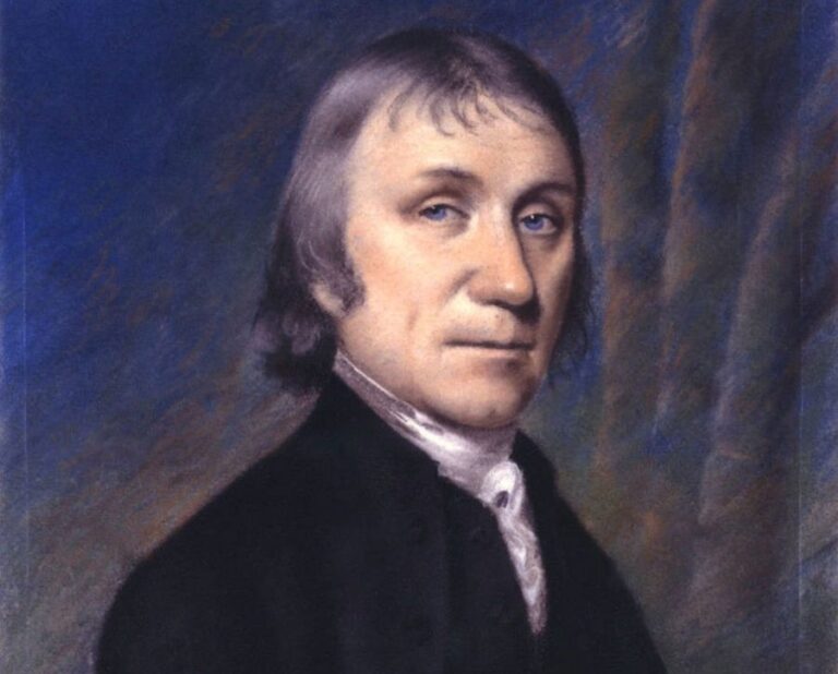 Joseph Priestley zastává tehdy módní teorii o flogistonu. Foto: Ellen Sharples (1769–1849)//Creative Commons/Public Domain