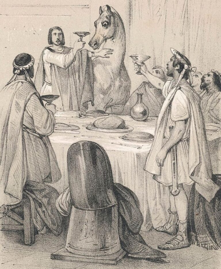 Císař Caligula údajně jmenuje senátorem svého koně. Myslel to vážně, nebo jako urážku římské elity? Foto: Victor Adam (1801-1866)/Creative Commons/Public Domain