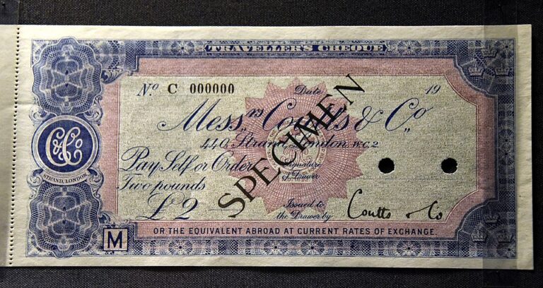 Dnes už jde spíše o raritu, protože cestovní šeky vytlačí kreditní karty.