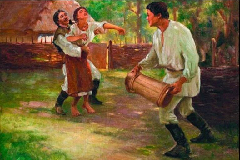 Polská děvčata mají smůlu, schytají pořádnou zálivku. Foto: Jaroslav Pstrak (1878–1916)/Creative Commons/Public Domain