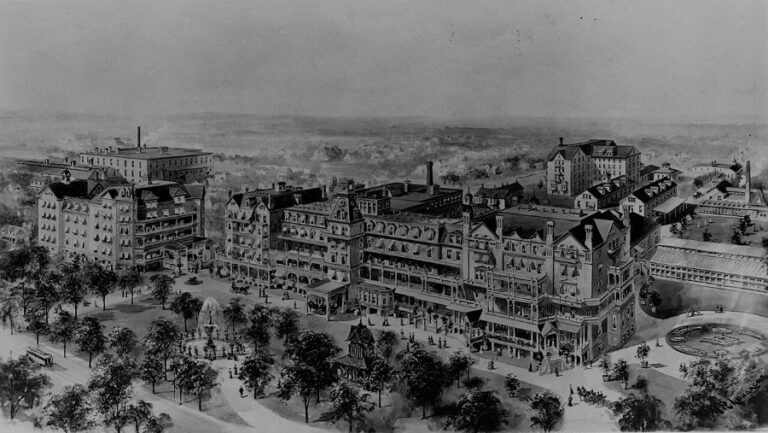 Kellog vede sanatorium Battle Creek. Foto: Gage Printing Co., printer/Creative Commons/Public Domain