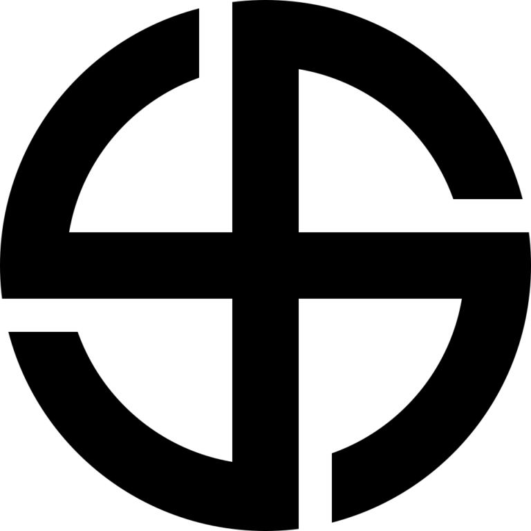 Thule, česky nazývaná Studijní skupina pro germánský starověk, nosí tento symbol svastiky.