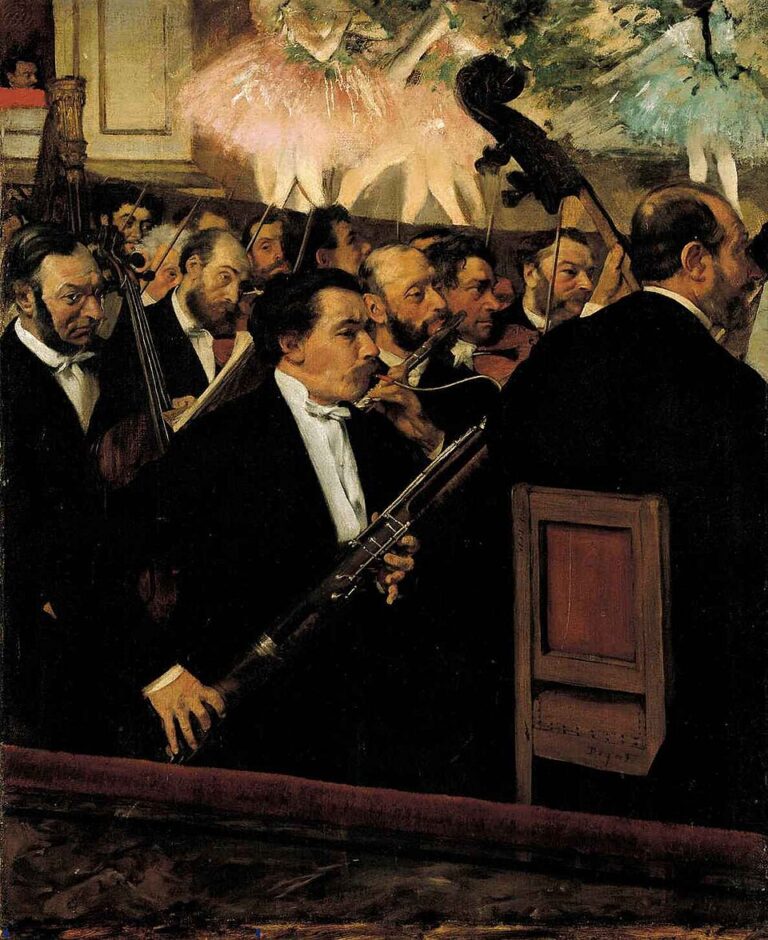 Tady nám nástroj zvěčnil Edgar Degas.