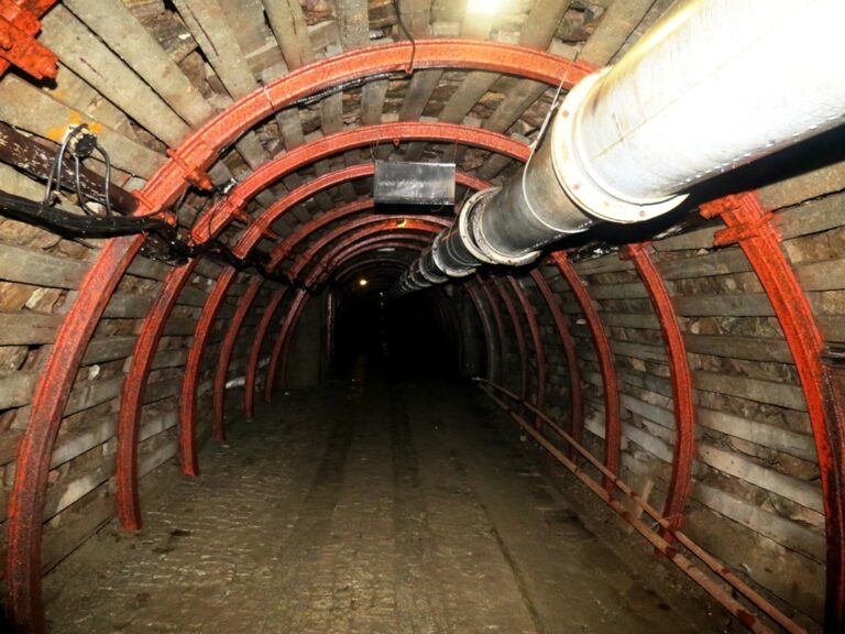 V důlním podzemí. Je zde vysoká vlhkost a teplota 8 stupňů Celsia, v zimě i v létě.