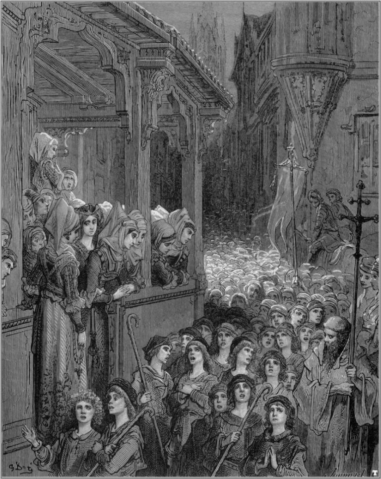 Davy dětí valící se do Jeruzaléma? Nic takového se ve skutečnosti nestalo. Foto: Gustave Doré (1832–1883)/ Creative Commons/Public Domain