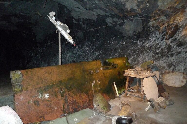 Historické komponenty z letounu He-162.