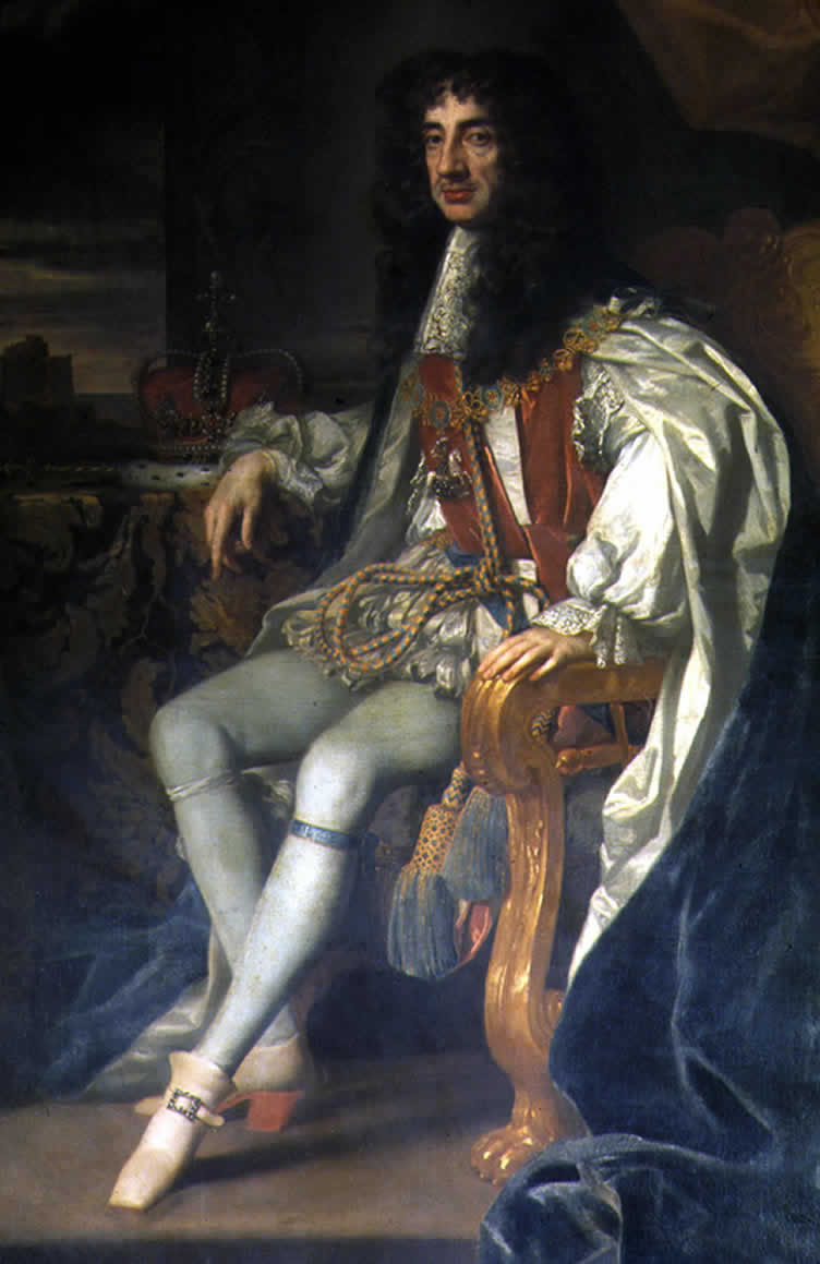Anglický král Karel II. dává přednost podpatkům rudé barvy.
