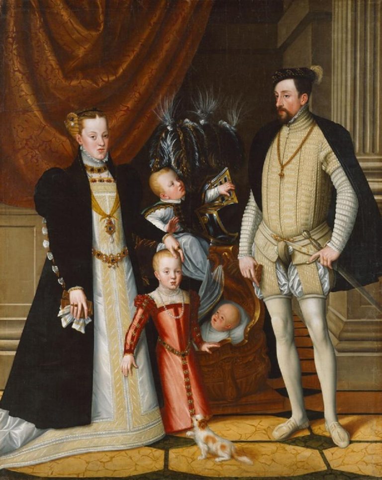 Španělská etiketa přesně předepisuje i způsob odívání, a to i rodině Rudolfova otce, císaře Maxmiliána II.