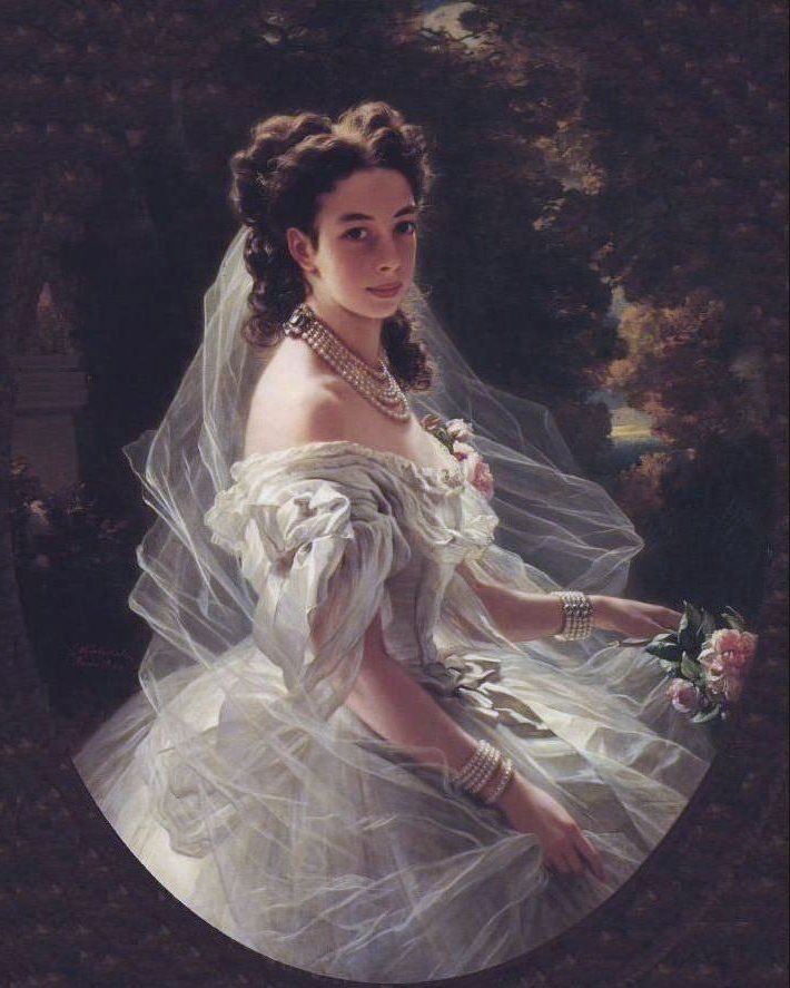 Manželka rakouského velvyslance kněžna Pavlíny Metternichová svojí róbou inspiruje i Paříž.