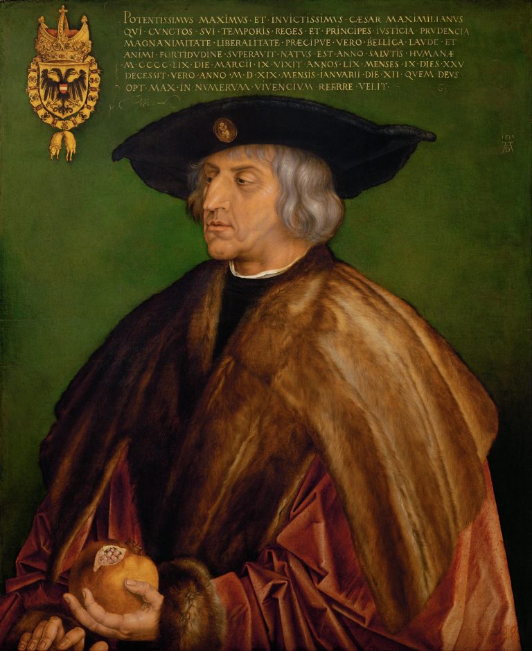 Portrét Maxmiliána I. namaloval umělec krátce před císařovou smrtí.