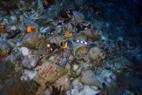 Clay jars called amphoras are all that’s left of many of the newly found shipwrecks. By studying them, archaeologists can determine what the ships were carrying, where they were from, and when they sank.