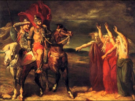 Macbeth a Banquo s èarodìjnicemi; Théodore Chassériau