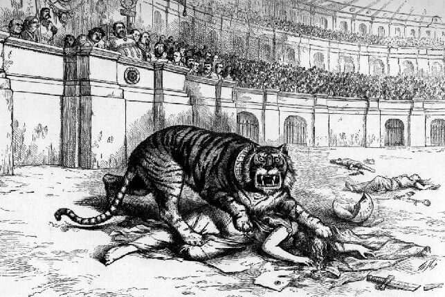 Tammany Hall je přirovnávána k zuřivému tygrovi, který ničí demokracii.