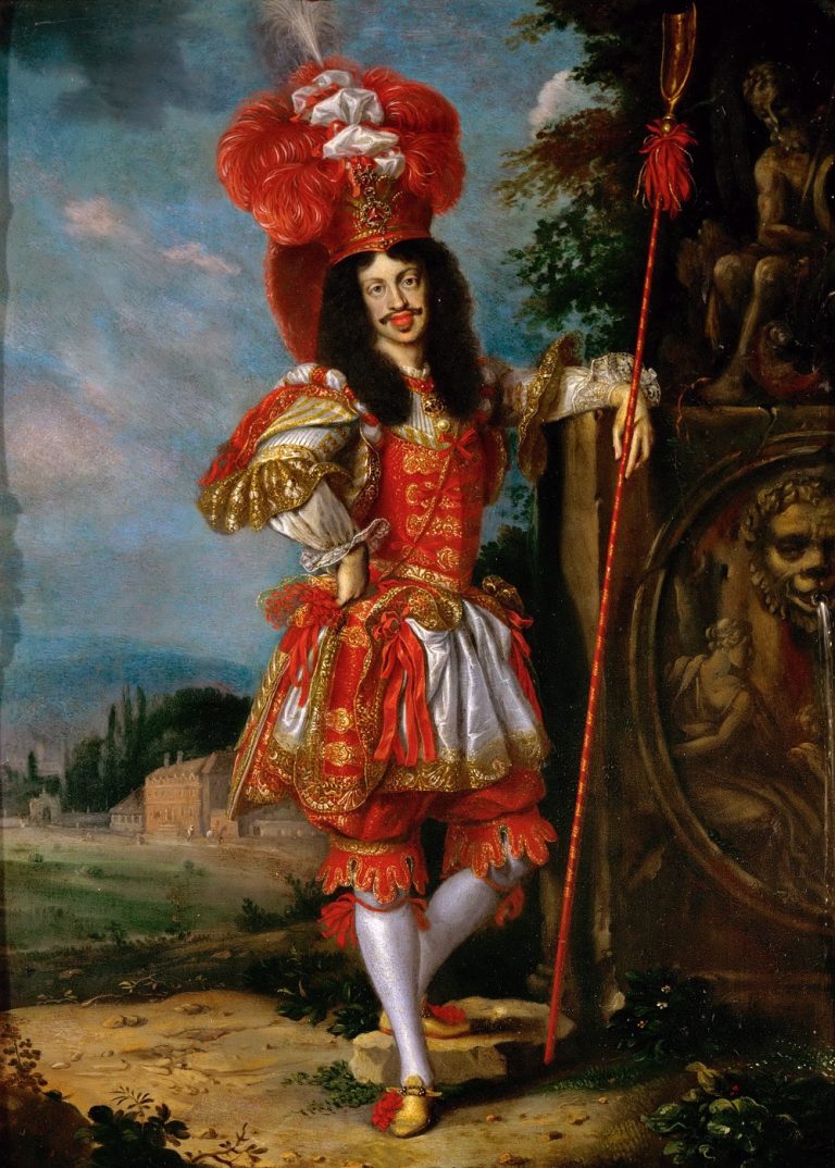 Leopold I. není válečník. Mnohem častěji než v brnění je k vidění v divadelním kostýmu.