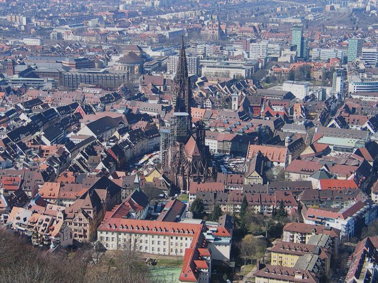 Německé město Freiburg.