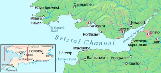 Velká voda zasáhla celý Bristolský záliv s bohatými přístavy.