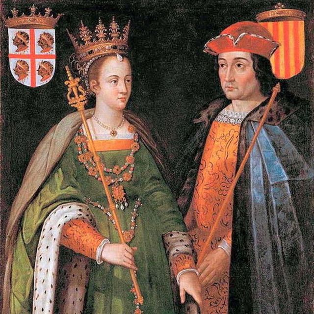 Ferdinand II. Aragonský a Isabela Kastilská. Díky jejich manželství vzniklo Španělsko.
