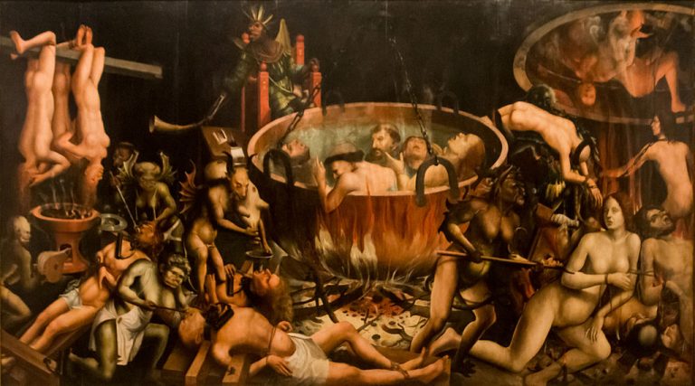Představa pekla od neznámého portugalského malíře ze 16. století.