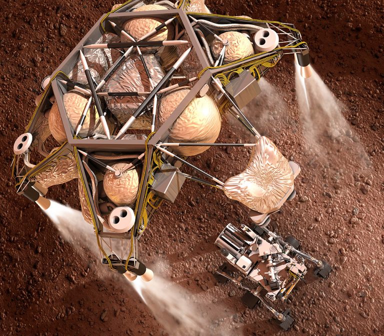 Curiosity s českými technologiemi přistává na Marsu.