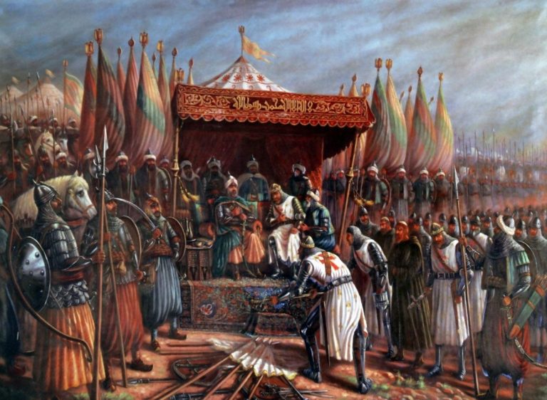 Hlavním rivalem anglického krále ve Svaté zemi byl sultán Saladin, vítěz bitvy u Hattínu.