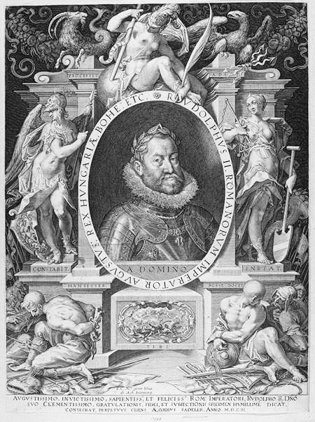 Císař Rudolf II. se snaží přitáhnout do Prahy spousty umělců a všemožně je podporuje.