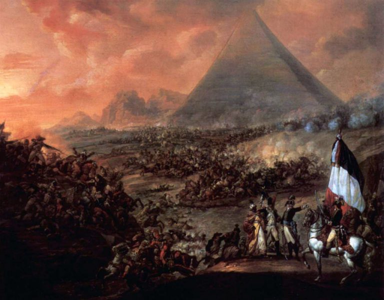 Během Napoleonova egyptského tažení se prý socha stane terčem pro děla jeho vojáků.