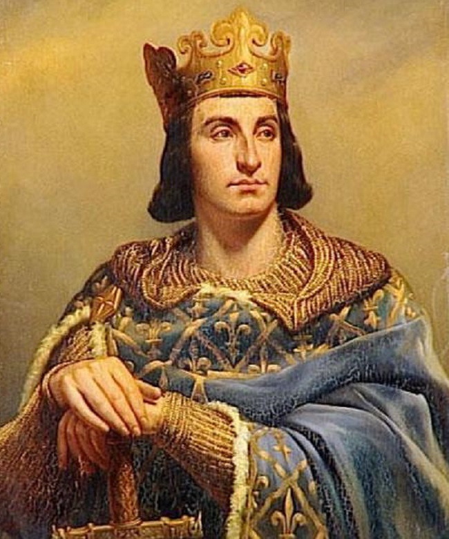 Francouzský král Filip II. August se snaží malým křižákům jejich záměr vymluvit.