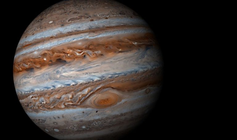 Planetka 2004 EW95 kdysi dávno mívala skvělý výhled na pruhy planety Jupiter.