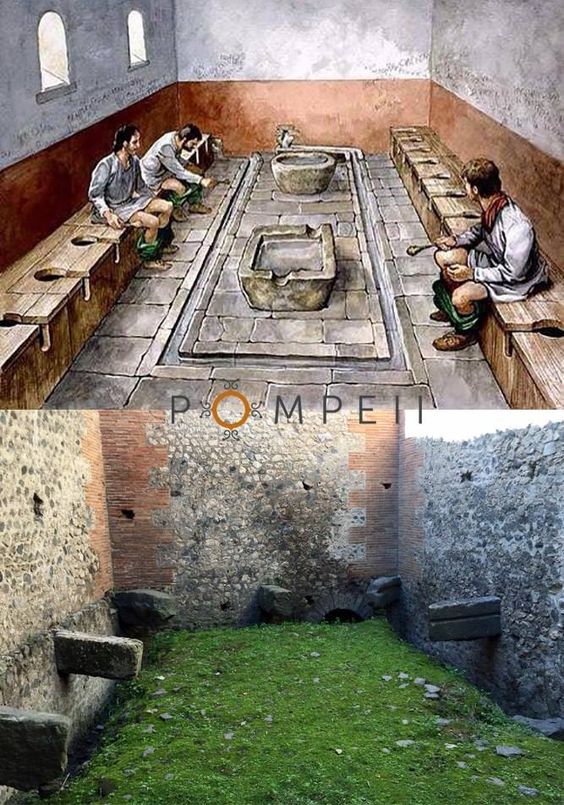 I ve starověkých Pompejích se kakalo veřejně. Leckdo z návštěvníků pak mohl zvěčnit i nějaký vzkaz na zdi.