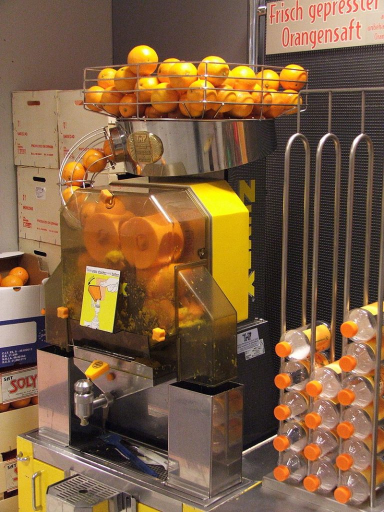 Profesionální výrobník čerstvého pomerančového džusu
