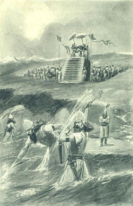 Moře bylo ztrestáno a na oplátku se uklidnilo. Pak perská armáda vtrhla do Řecka.
