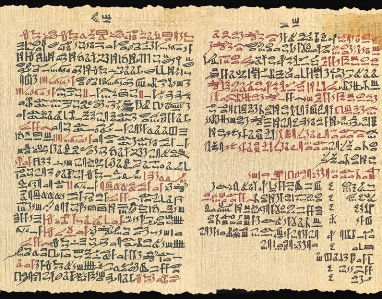 Ebersův papyrus z období okolo roku 1500 př. n. l. obsahuje stovky receptur na medikamenty včetně různých zaklínadel.