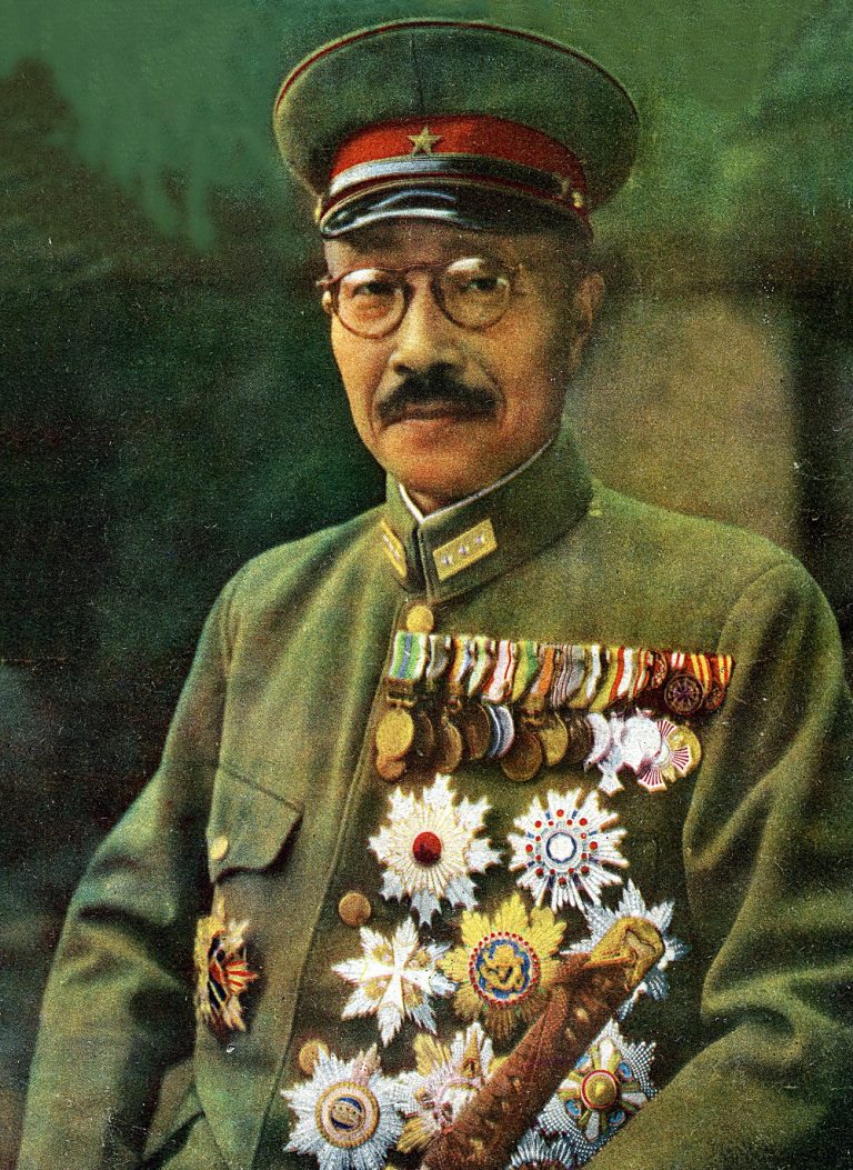 Generál Tódžó byl jako válečný zločinec odsouzen k trestu smrti a oběšen.