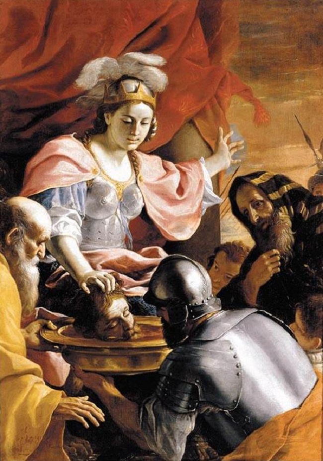 Královna Tomyris si podle legendy nechala přinést Kýrovu hlavu. Pomstila tak smrt vlastního syna.