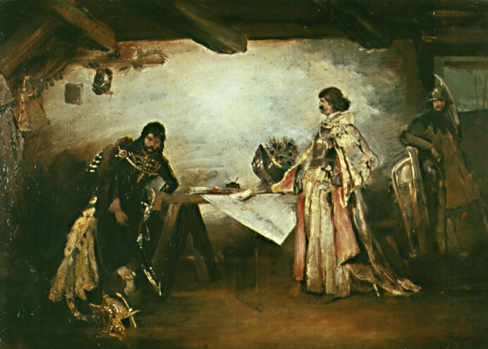 Setkání Jiřího z Poděbrad s Matyášem Korvínem
