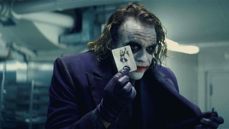 Ledger jako padouch v jeho nejslavnější roli zločinného Jokera.