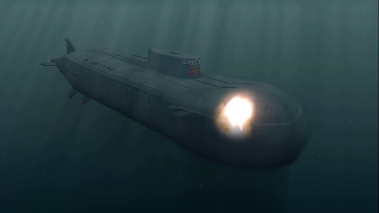 Uvnitř ponorky nastal velký výbuch.