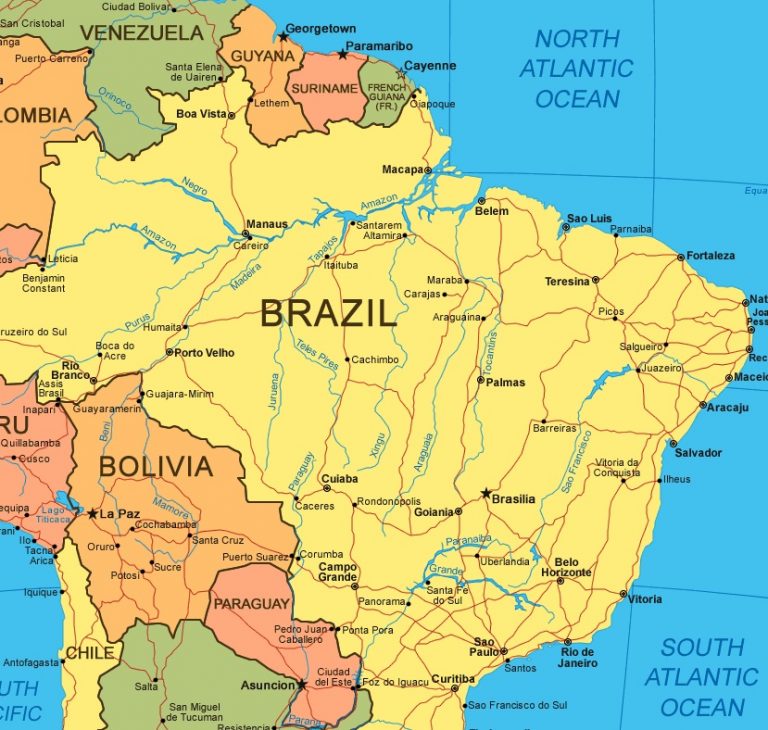 Brazílie je největším a zároveň nejlidnatějším státem Jižní Ameriky.