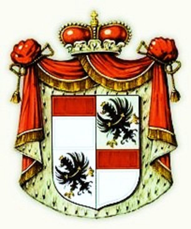 Císař Ferdinand II. Zdeńkovi Popelovi z Lobkowcz, aby jeho štít stál na hermelínovém plášti s korunou.