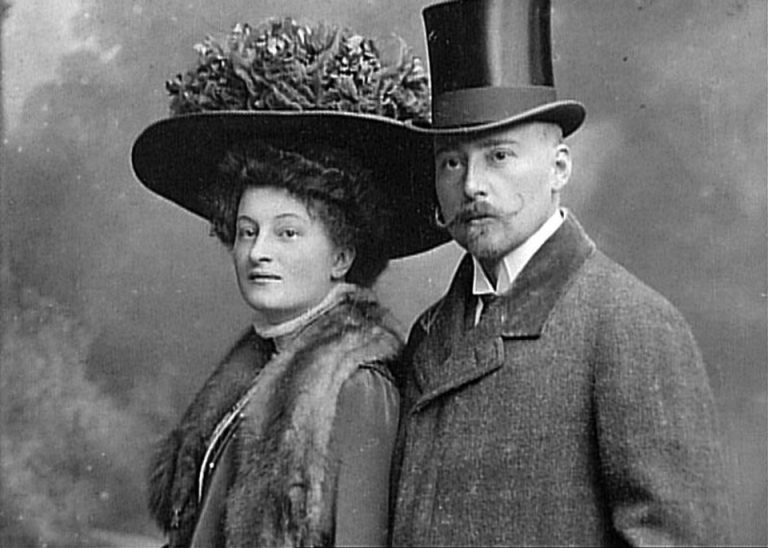 Emil Škoda se svou ženou Hermínou