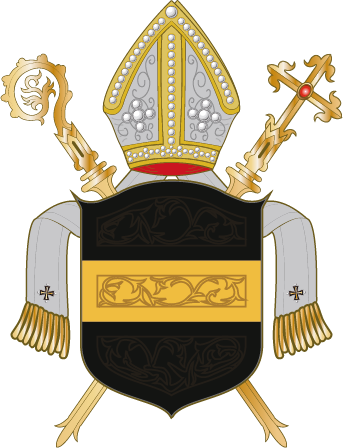 Ondřejův znak pražské diecéze. V Římě biskup nasaje mnohem víc sebevědomí.