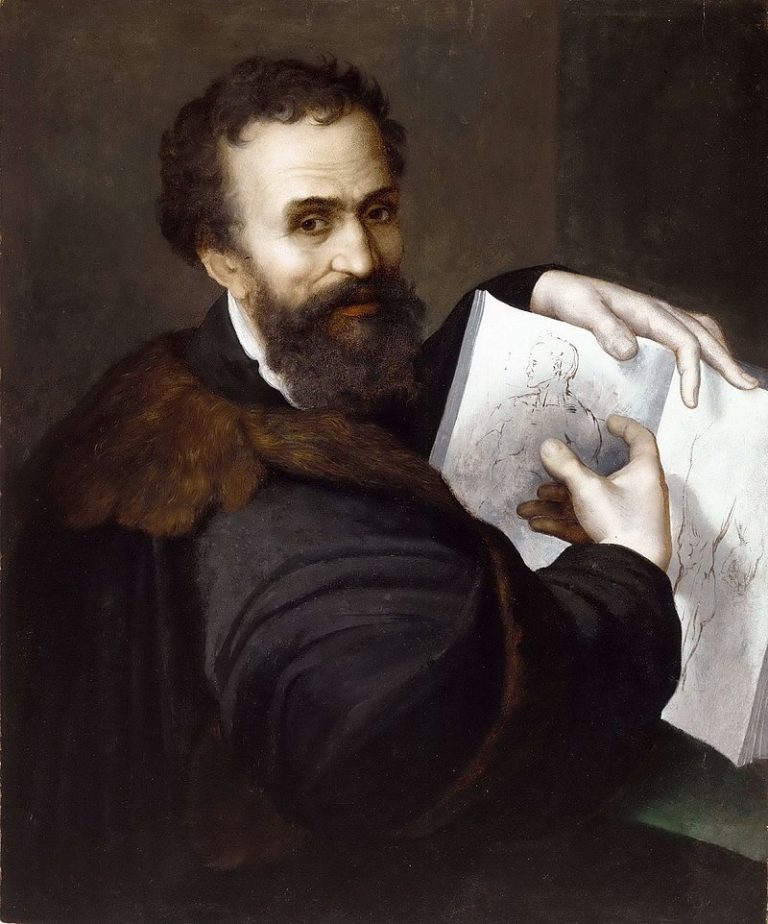 Michelangelo Buonarotti nemá o zakázku zájem. Ví, že už před ním návrh zpracoval Da Vinci.