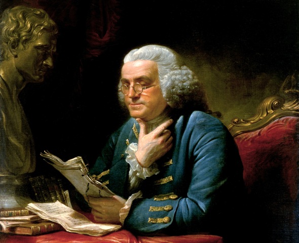 Za původního vynálezce hromosvodu je považován Benjamin Franklin.